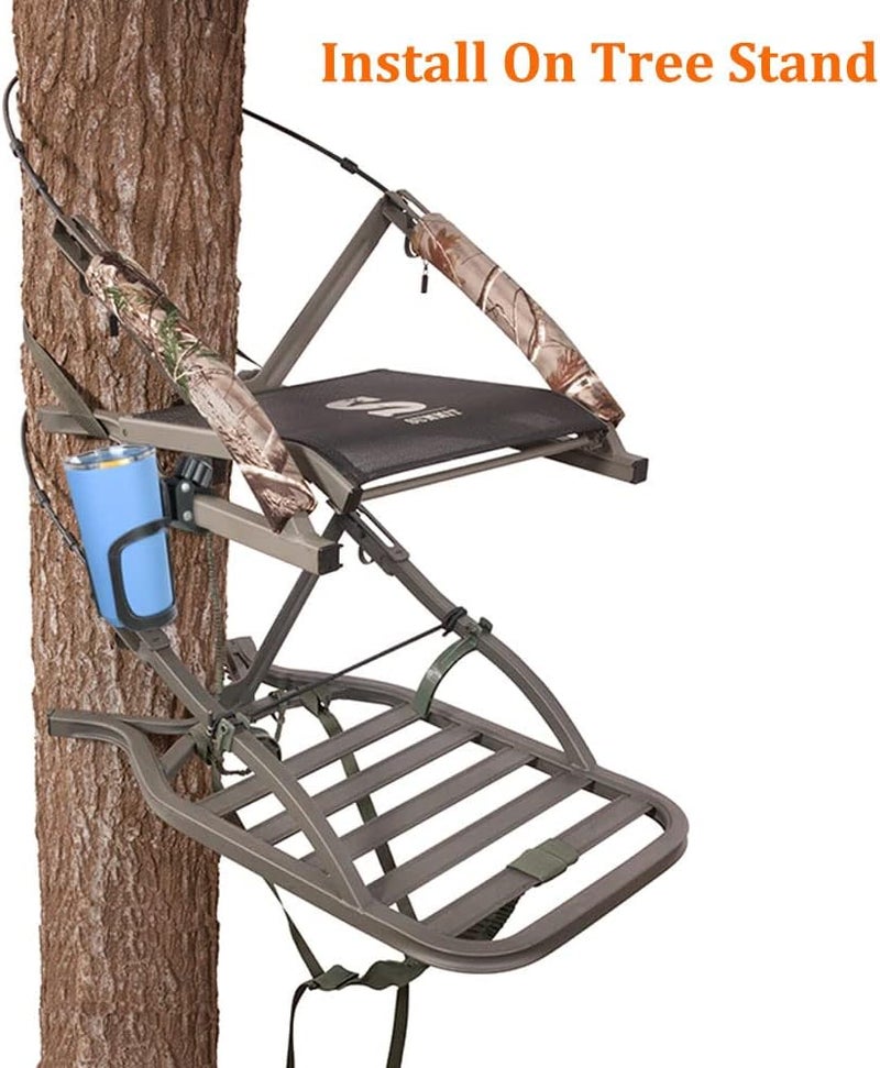Huntury Cup Holder for Treestand Hunting, Easy Clamps On Tree Stand Or Climbing Sticks, Bottle Holder for Hunting, Install No Drilling Or Tool Needed Package of 2 - Image 3